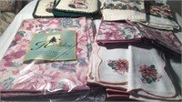 Pink Poinsettia Table Linens & Hot Pads