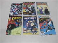 Six Superman & Batman Comic Books