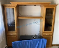Oak TV cabinet/wall unit