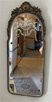 1920s etched wall mirror