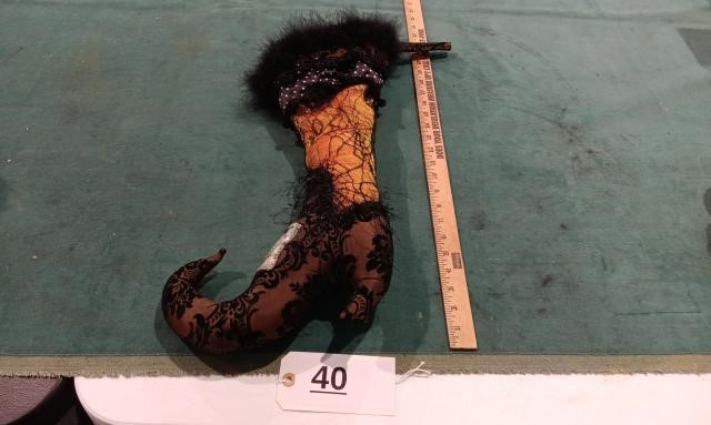 Fabric & Sequin Halloween Witch Boot