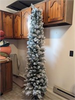 Flocked, Skinny Christmas Tree
