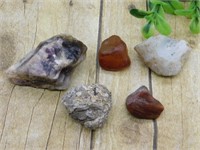 MIXED ROUGH LOT ROCK STONE LAPIDARY SPECIMEN