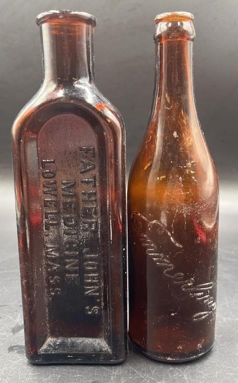 Antique Emerling Bottle & Father John Bottle