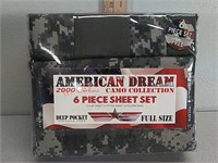 American dream full size camo sheets