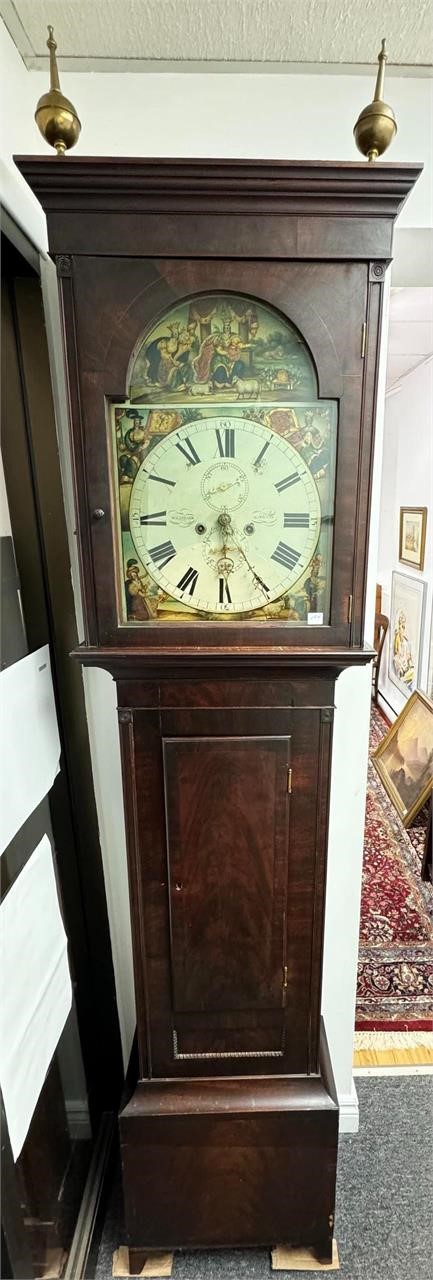 William Barr Mahogany Grandfather Clock