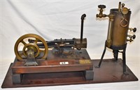 Model of steam engine & boiler, C. Fiske Builder