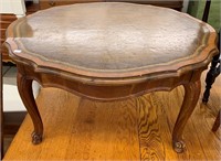 French Leather Top Coffee Table