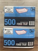 2-500ct food trays
