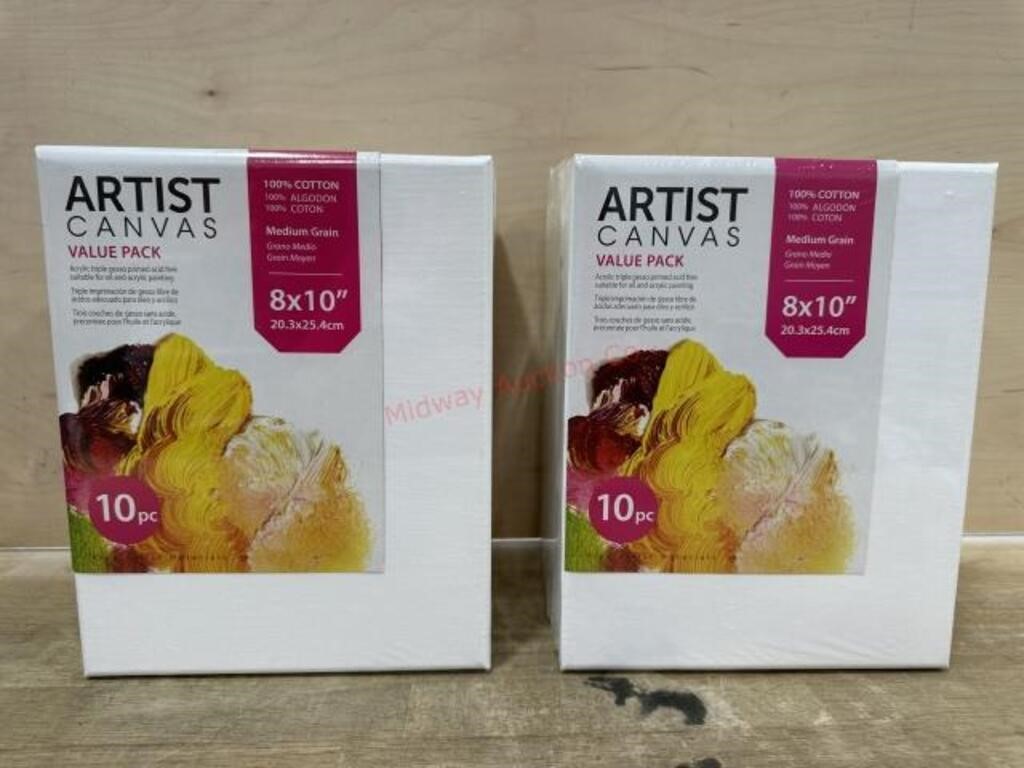 2-10 packs 8x10 canvases