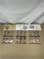 1990, 1989, 1988, uncirculated mint sets with D
