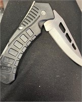 Black folding knife