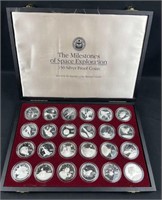 (24) 1oz Silver .999 Proof Milestones of Space Ex.