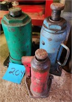 Lot of (3) Hydraulic Bottle Jacks