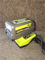 Ryobi 40V 8Ah Battery/Charger Combo