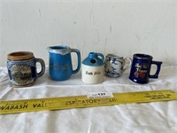 Small Vintage Souvenir Pitchers - Mugs -