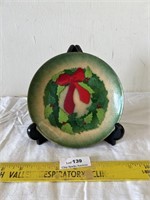 Handcrafted Bovano Christmas Wreath Plate with