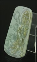 Chinese Grade A Green Jadeite Pendant W/ Certifica