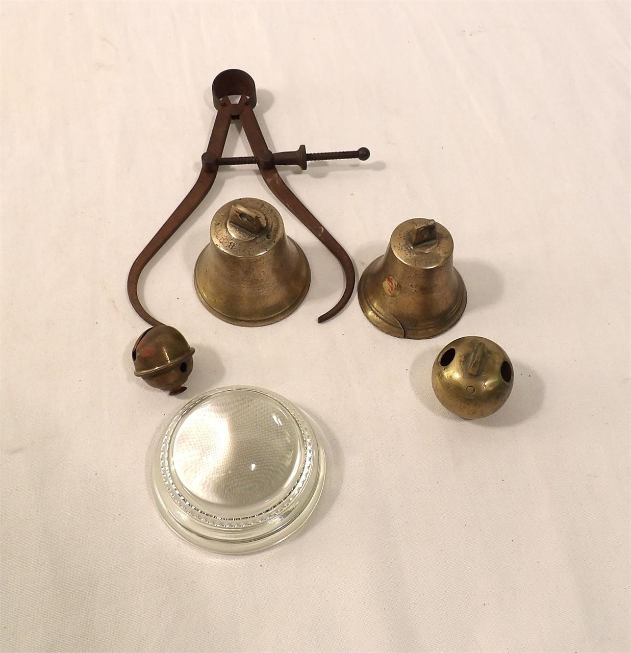 Antique Bells, Magnifying Paperweight, Measuring