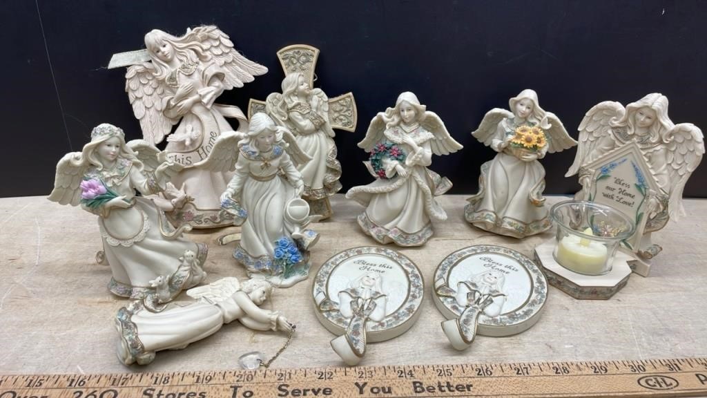 Cast Resin Angel Figures.   NO SHIPPING