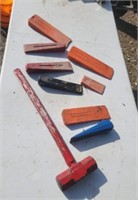 splitting wedges sledgehammer plastic and steel