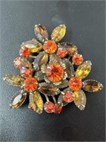 1960’s Modernist Orange and Amber Flower Cluster