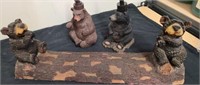 Group of cute bear décor, including paper towel