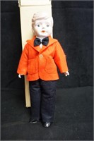 Boy Doll with Red Jacket and  Black Bowtie