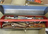 Tool box and tools, screwdriver, wrenches