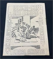 Adv Island Cafe Art Exhibit Poster.