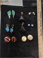 Vtg Clip Earrings 7 pair