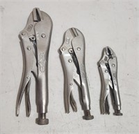 6, 8, & 10" Irwin Vice Grips. Middle pair are