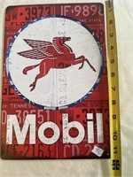 12 inch mobil metal sign