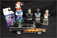 Die Cast Car, Monster Tomb Stone & Toys