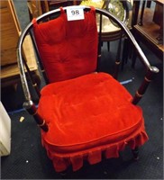 Red Russeau Bros Upholstered Chair