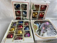 Vtg. Glass Christmas Ornaments