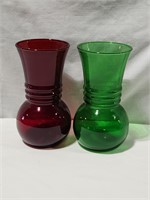 Red & Green Vases (2)