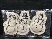 IKEA burlap snowman ornaments - sealed