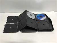 Accordion fold out hard shell CD case