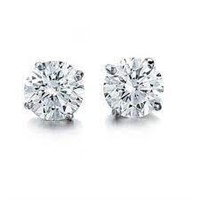 1.00 CT Diamond Stud Earrings WOW Low Reserve