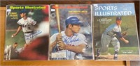 3 Signed Sports Illustrated Magazines. Bud