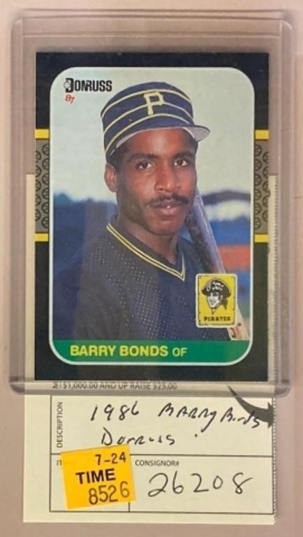 1987 DONRUSS BARRY BONDS CARD