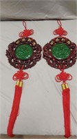 Chinese faux jade wall hangings