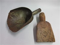 Early Grain Scoop and Paddle