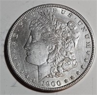 1900 P AU Grade Morgan Silver Dollar