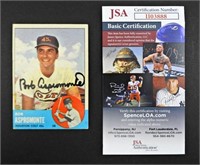 BOB ASPROMONTE AUTOGRAPH BASEBALL CARD- JSA