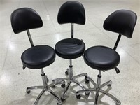 3 - adjustable rolling desk chairs