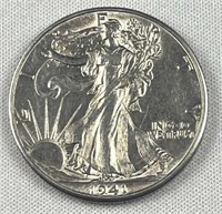 1941-D Walking Liberty Silver Half, Nice Luster