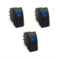 XT AUTO 12V 20 Amp 3pins Blue Light Rocker Switch