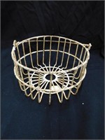 8" coated wire egg basket. Neat decor piece